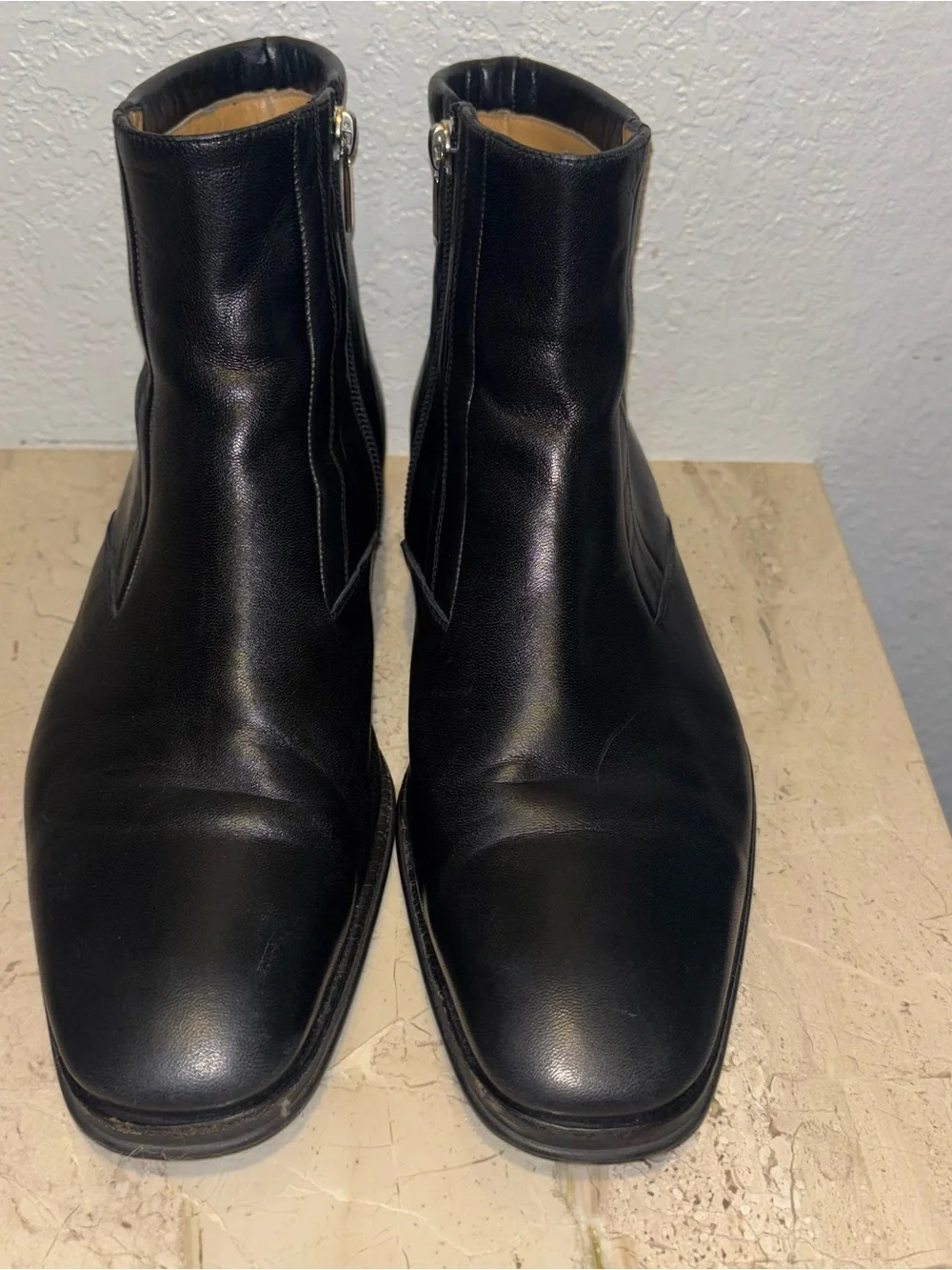 Bruno MAGLI Men’s Raspino Zip Up Boot - Black Leather Size 7.5 M EUC M01575